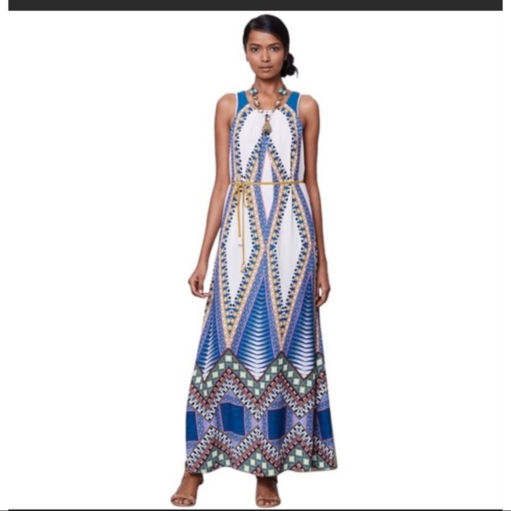 Maeve Womens Dress Maxi Geometric Print 4